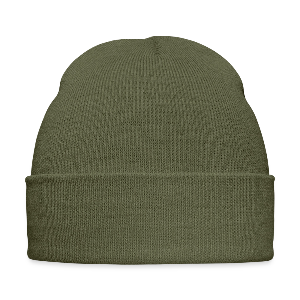 Bestickte Wintermütze - Olivgrün
