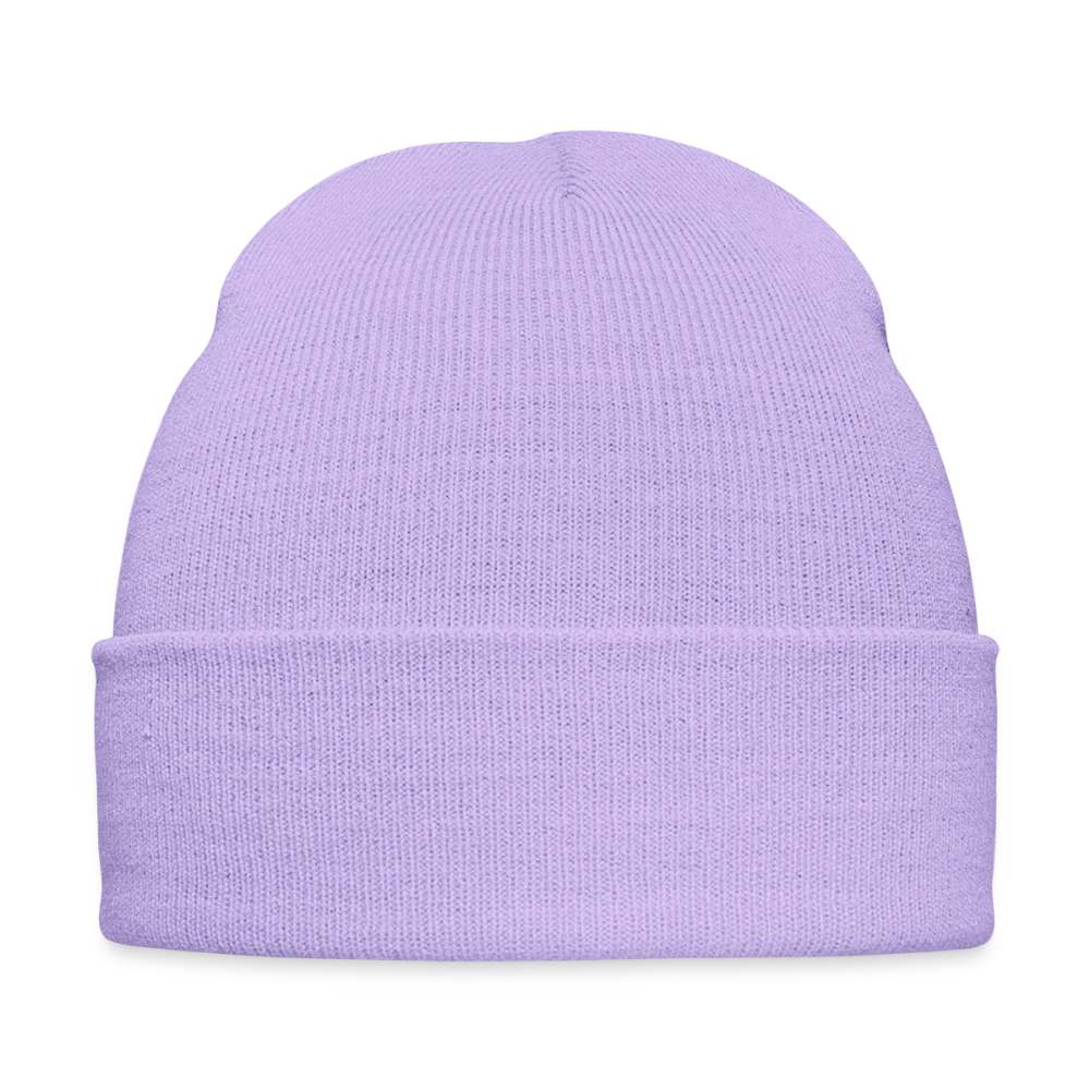 Bestickte Wintermütze - Lavendel