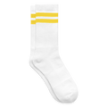 Gestreifte Tennissocken - Weiß/Gelb
