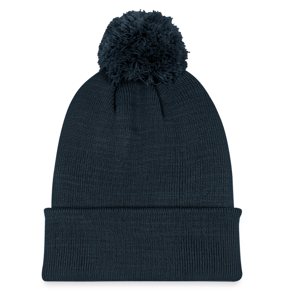 Strickmütze mit Bommel - Navy