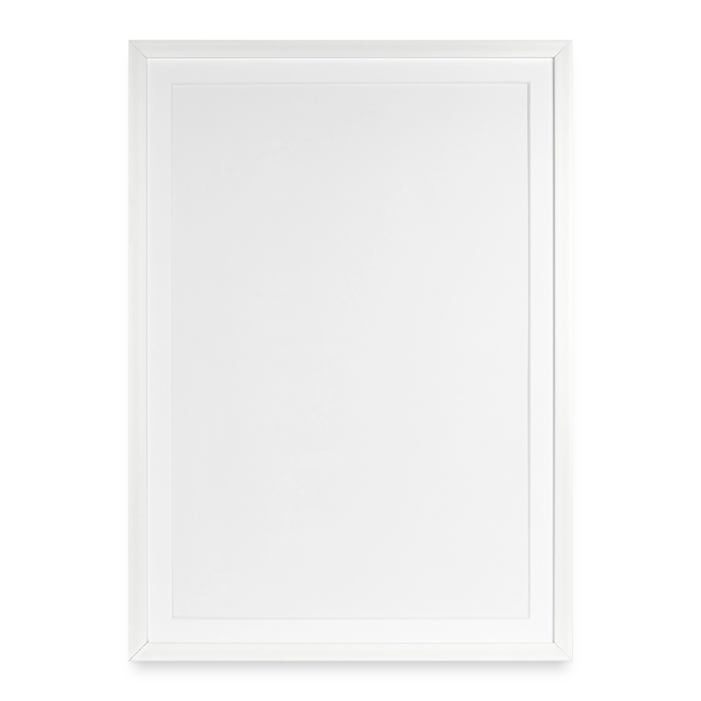 Gerahmtes Poster (49 × 69 cm) - Weiß