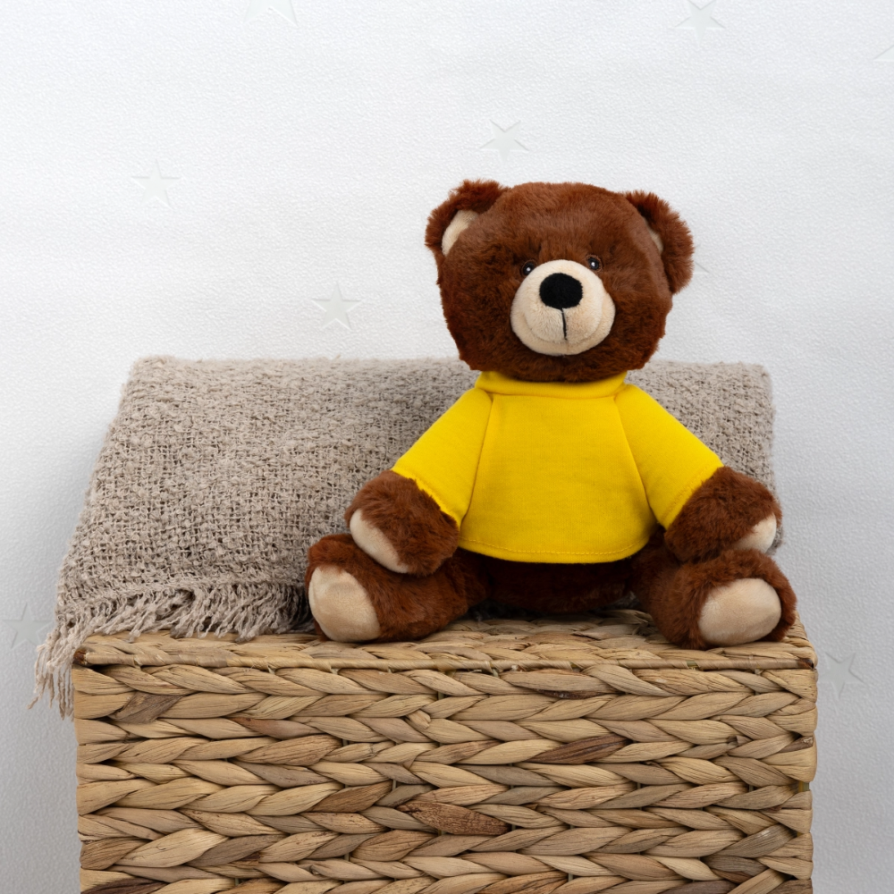 MiniFeet® RecycelBär® Braun - Sonnengelb
