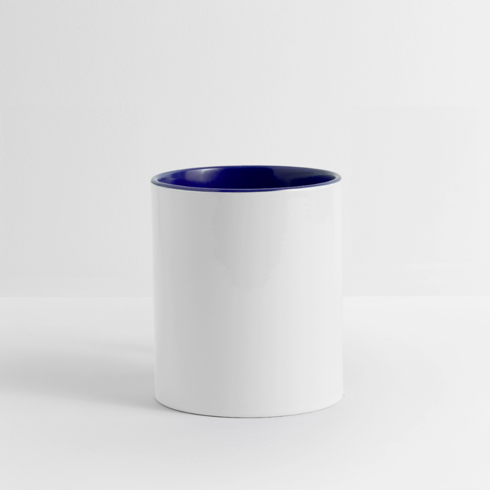 Tasse zweifarbig - Weiß/Kobaltblau