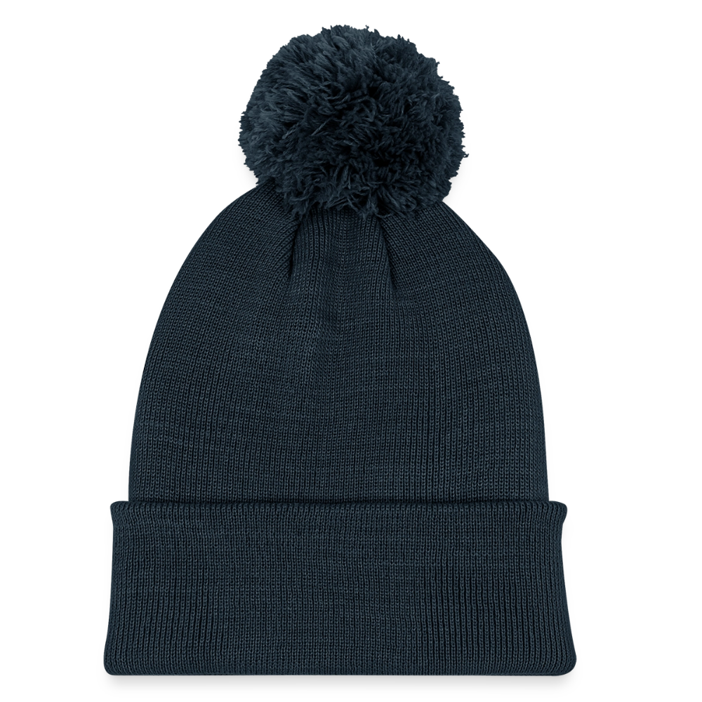 Kinder Strickmütze mit Bommel - Navy