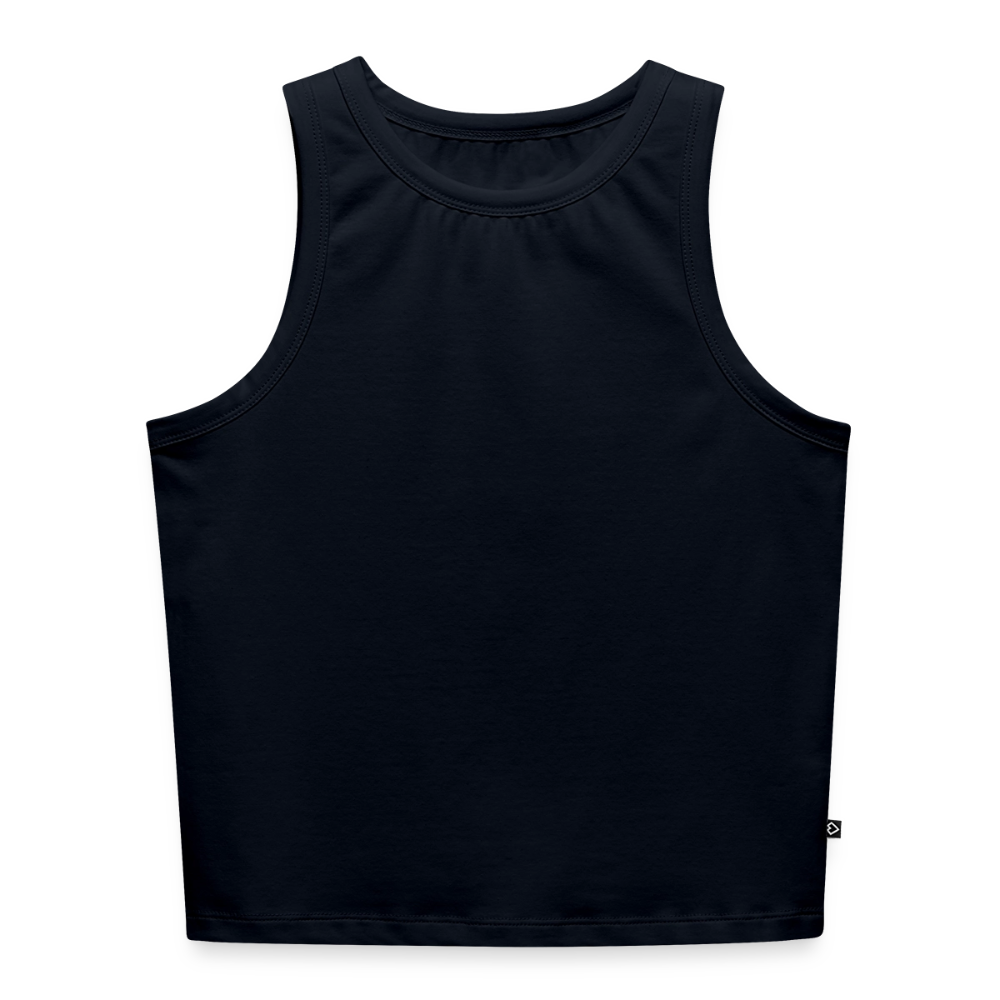 Cropped Frauen Organic Tank Top - Navy
