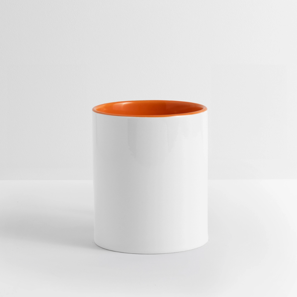 Tasse zweifarbig - Weiß/Orange