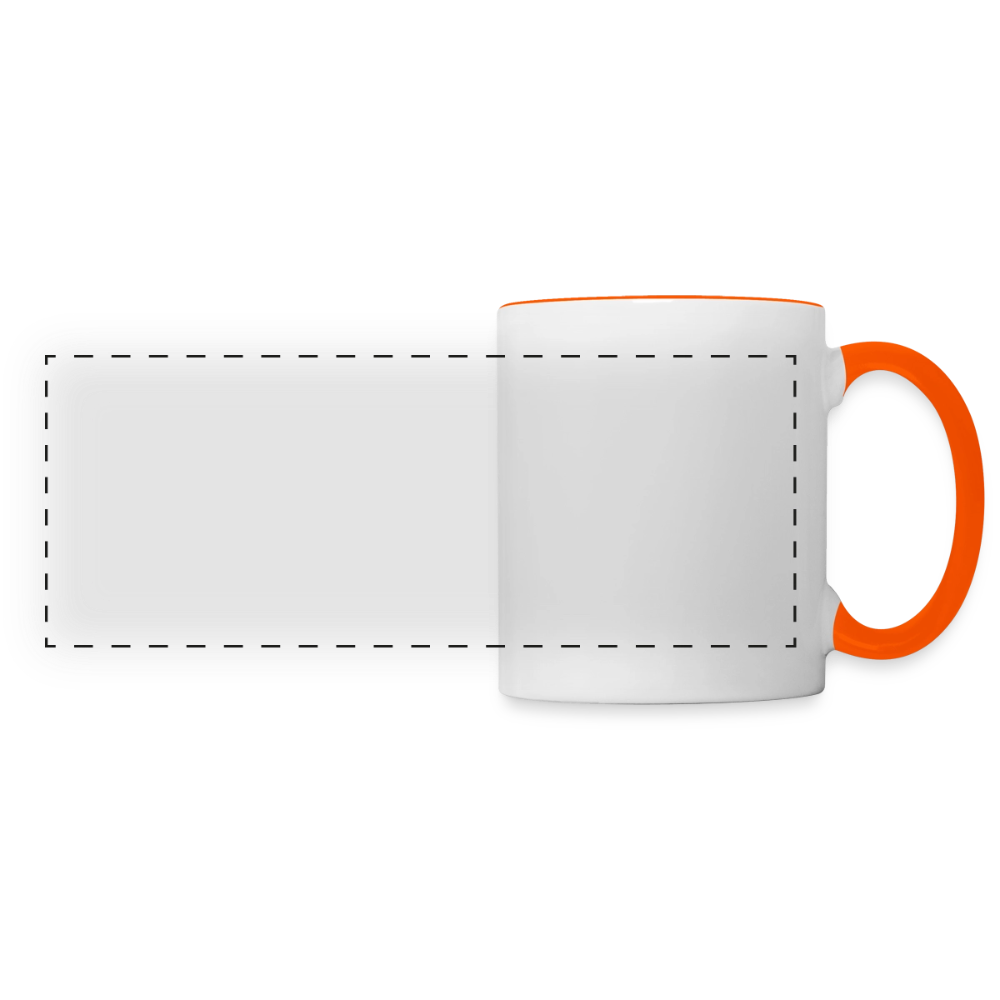 Panoramatasse - Weiß/Orange