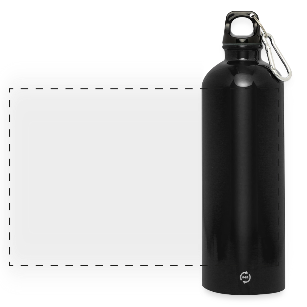Panorama Trinkflasche mit Karabiner 750 ml - Schwarz