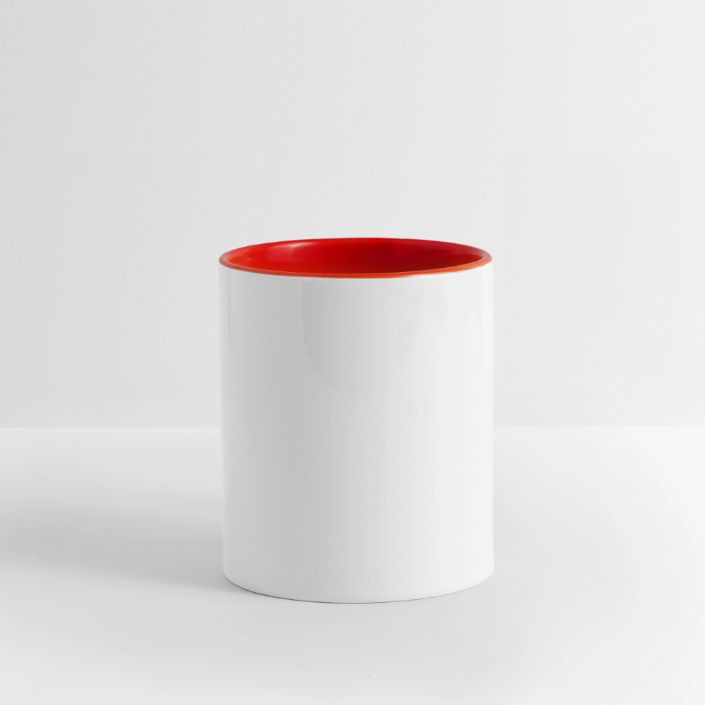 Tasse zweifarbig - Weiß/Rot