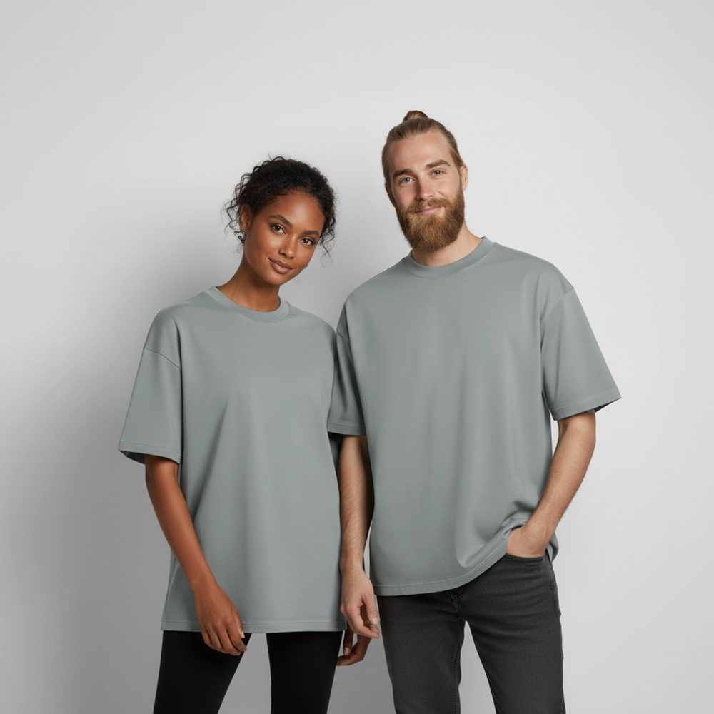 Boxy Heavyweight Unisex Organic T-Shirt von Stanley/Stella - Nebelgrau