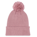 Kinder Strickmütze mit Bommel - Altrosa