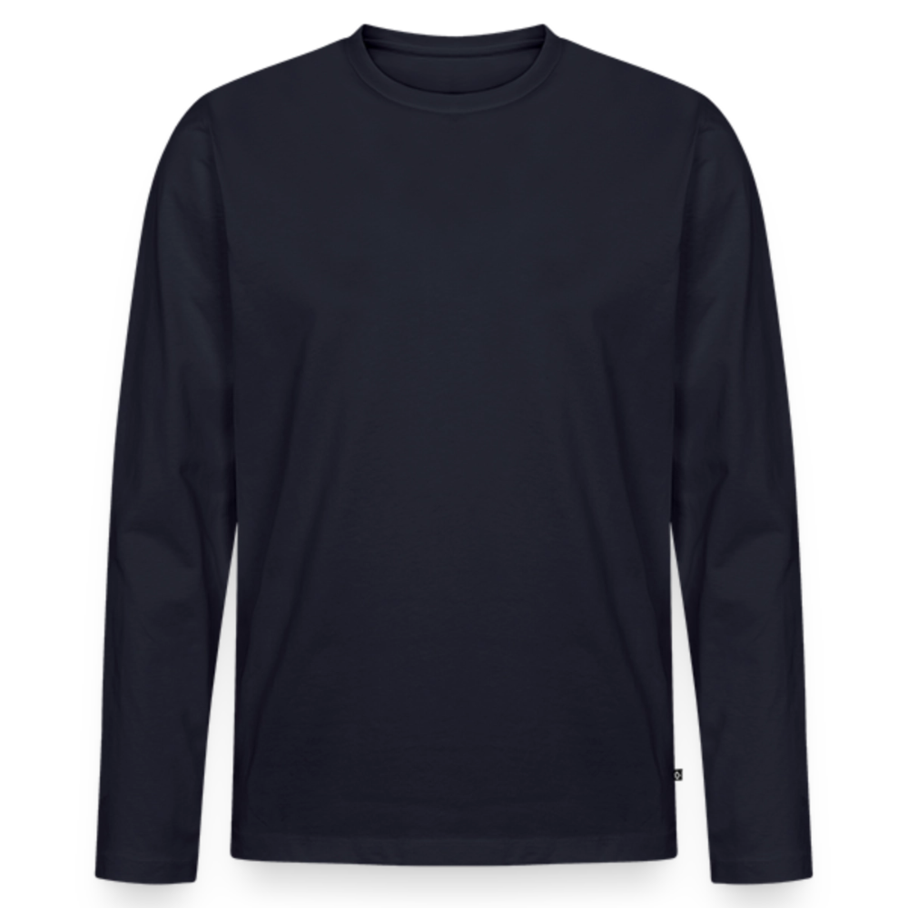 Männer Premium Bio Langarmshirt - Navy