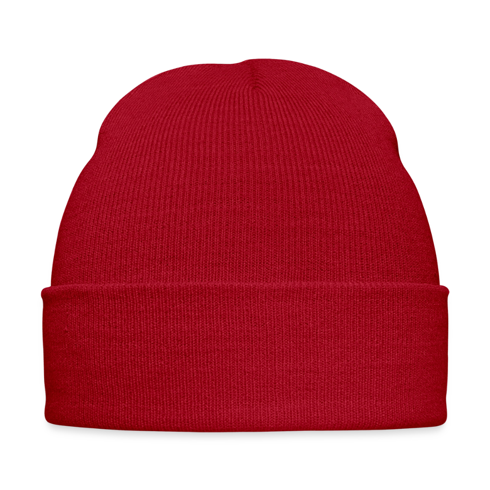 Bestickte Wintermütze - klassisch Rot