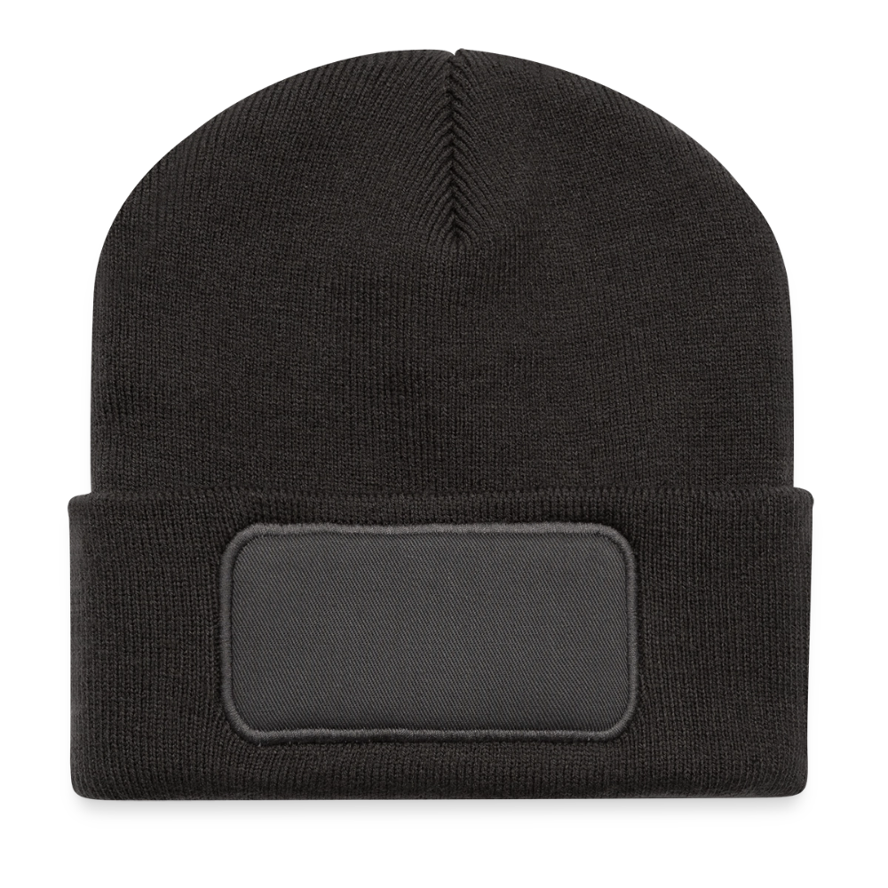 Recycelte Patch Beanie - Dunkelgrau