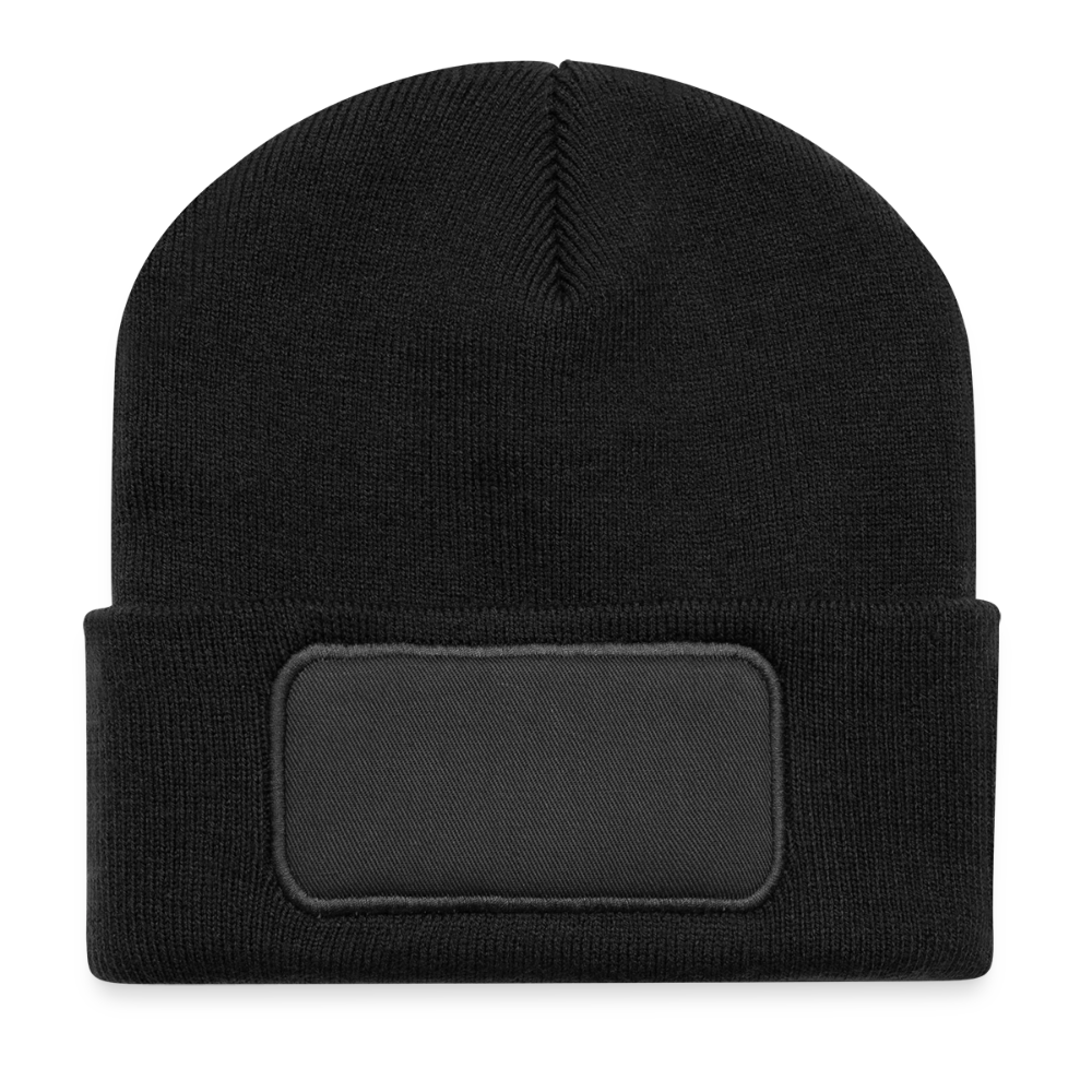 Recycelte Patch Beanie - Schwarz