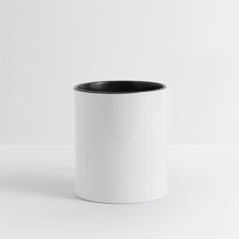 Tasse zweifarbig - Weiß/Schwarz