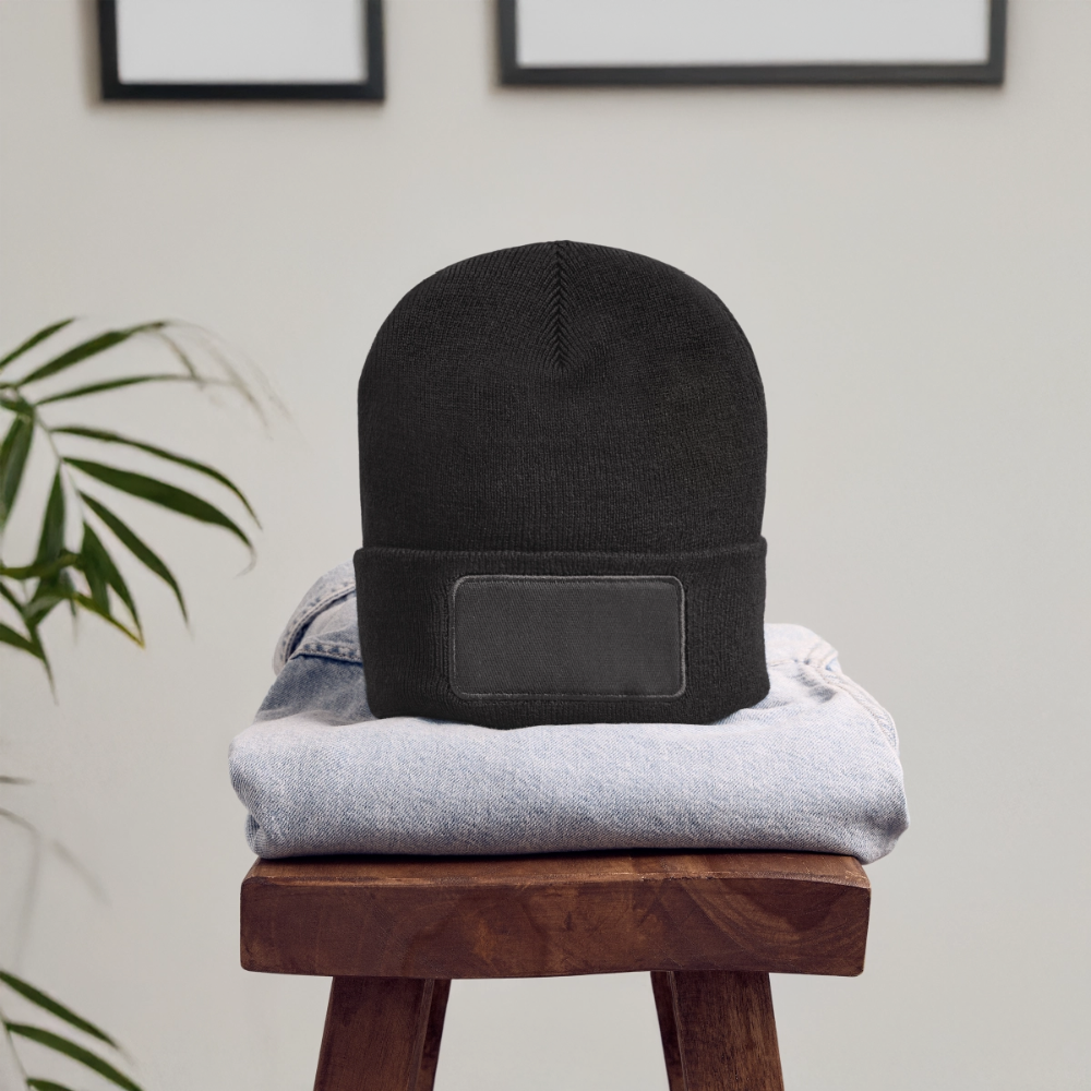 Recycelte Patch Beanie - Dunkelgrau