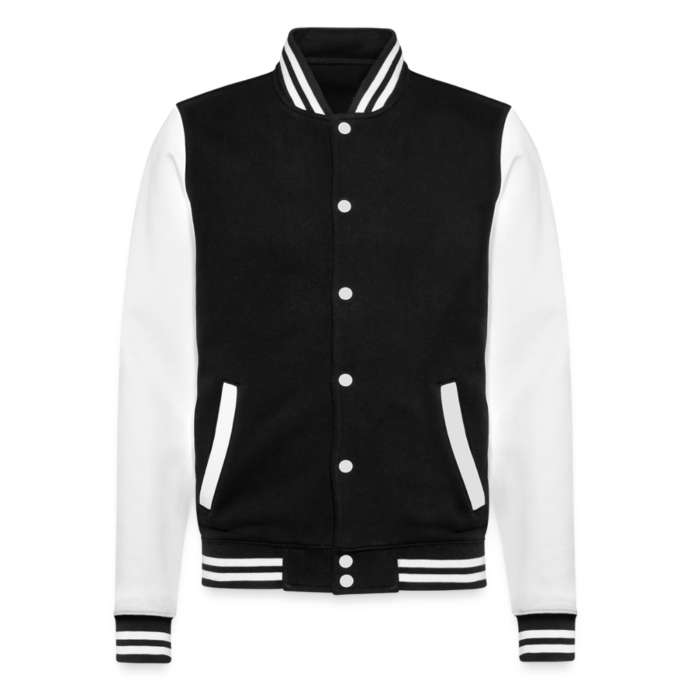 College-Sweatjacke - Schwarz/Weiß