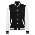 College-Sweatjacke - Schwarz/Weiß