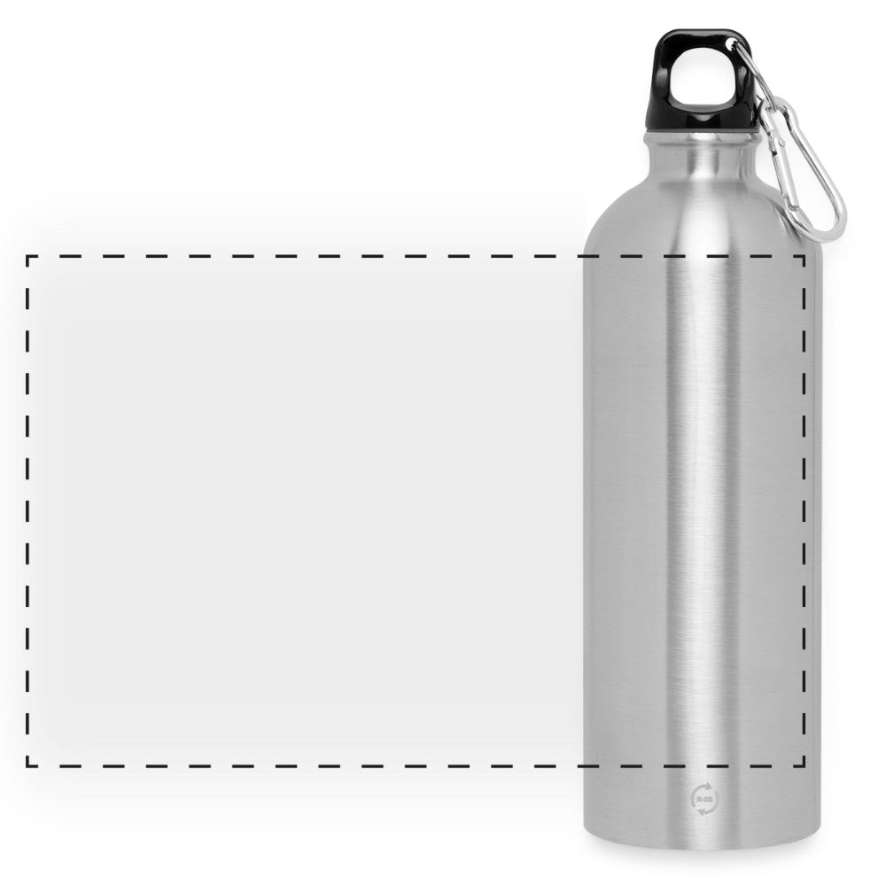 Panorama Trinkflasche mit Karabiner 750 ml - Lightsilver