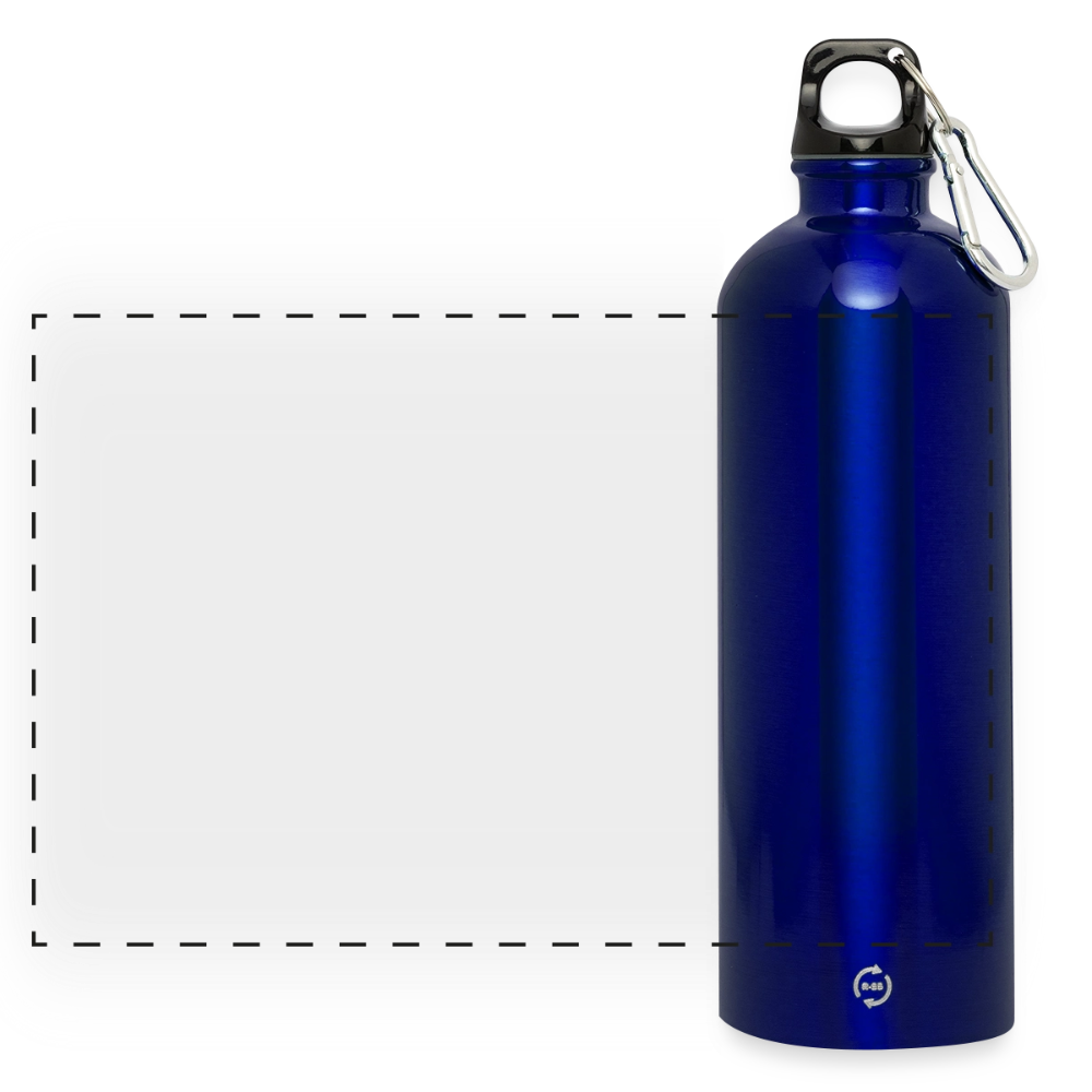Panorama Trinkflasche mit Karabiner 750 ml - Königsblau