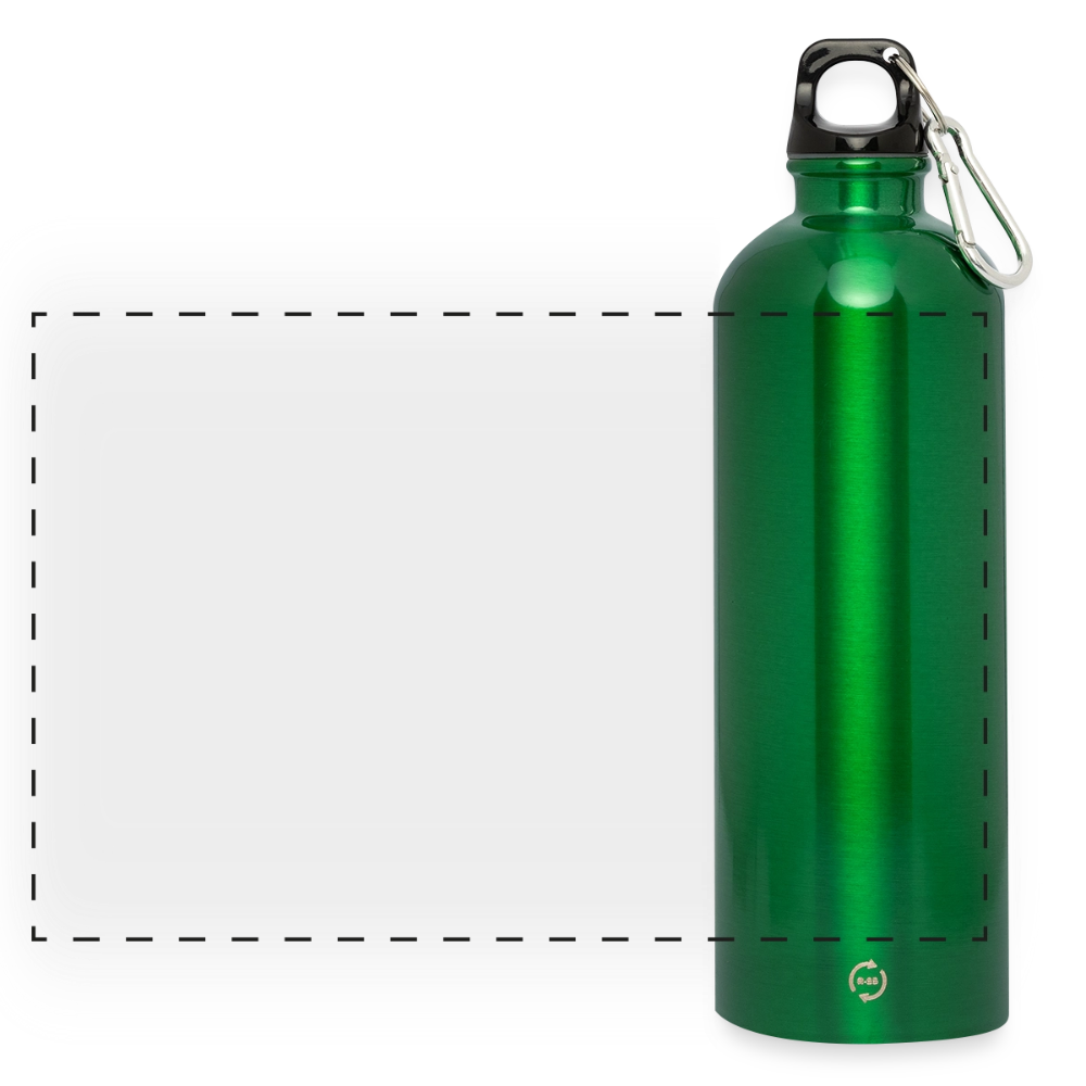 Panorama Trinkflasche mit Karabiner 750 ml - Kelly Green