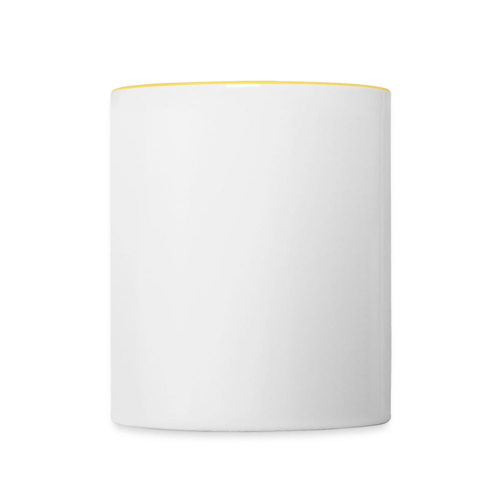 Tasse zweifarbig - Weiß/Gelb