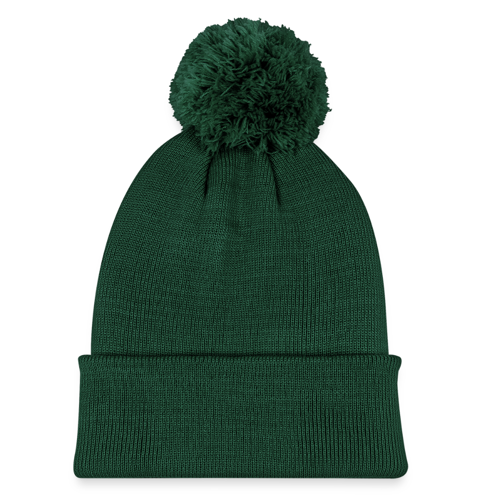 Kinder Strickmütze mit Bommel - Grün