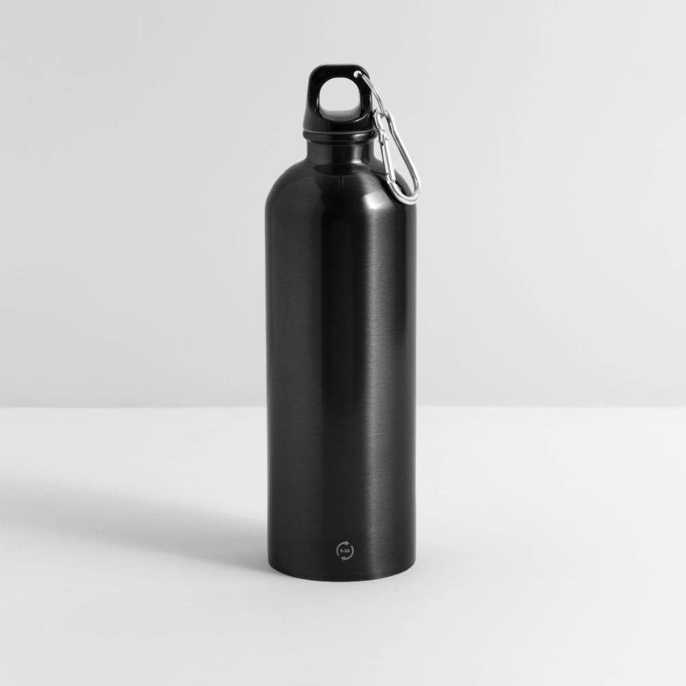 Panorama Trinkflasche mit Karabiner 750 ml - Schwarz