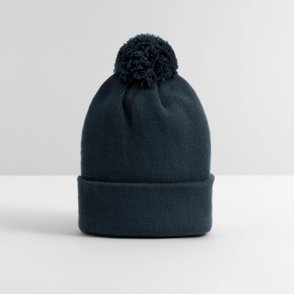 Strickmütze mit Bommel - Navy