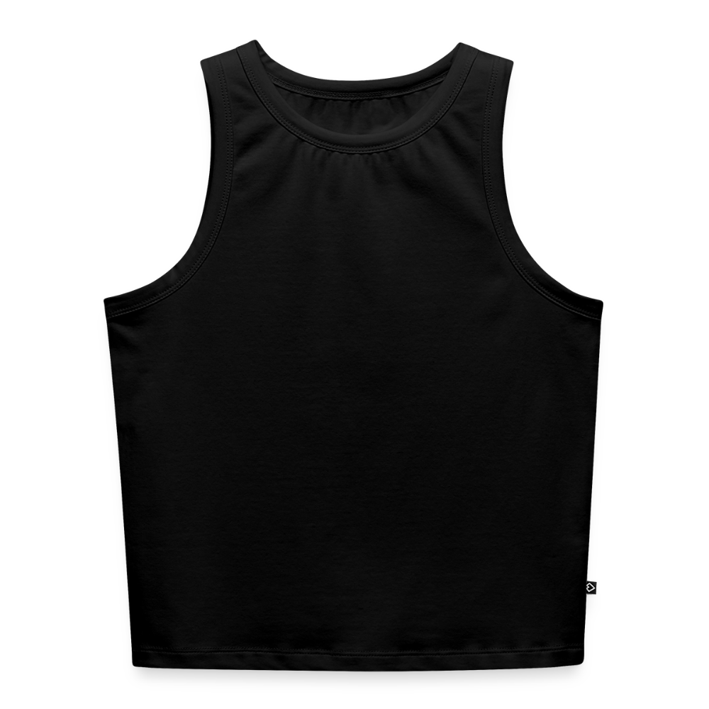 Cropped Frauen Organic Tank Top - Schwarz