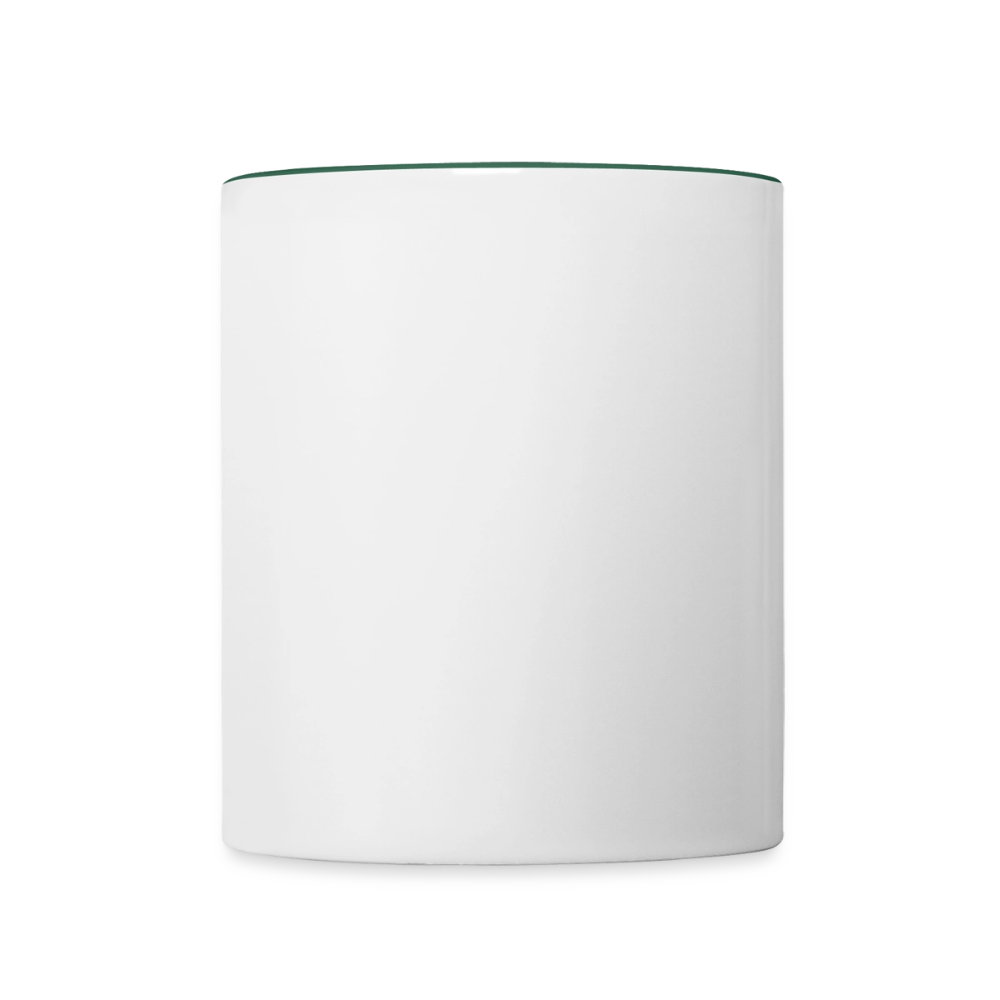 Tasse zweifarbig - Weiß/Dunkelgrün