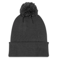 Strickmütze mit Bommel - Dunkelgrau