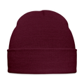 Bestickte Wintermütze - Burgunderrot