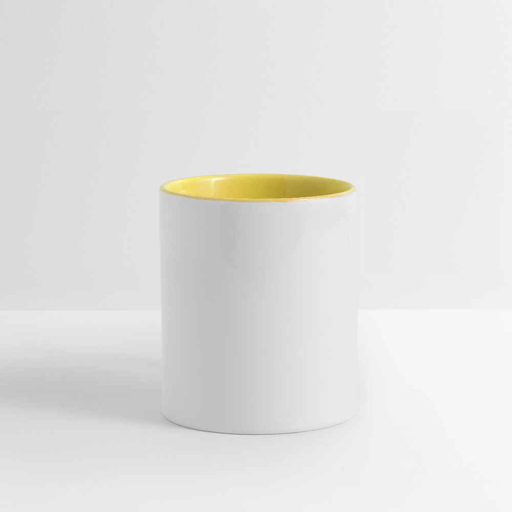 Tasse zweifarbig - Weiß/Gelb